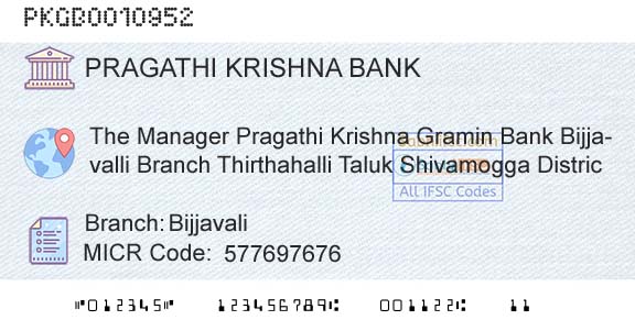 Karnataka Gramin Bank BijjavaliBranch 