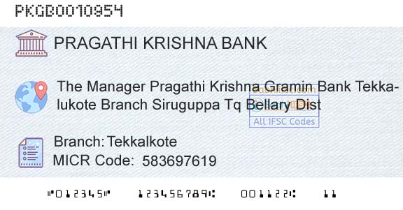 Karnataka Gramin Bank TekkalkoteBranch 