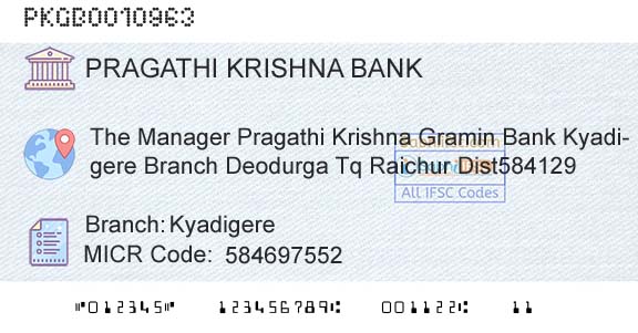 Karnataka Gramin Bank KyadigereBranch 