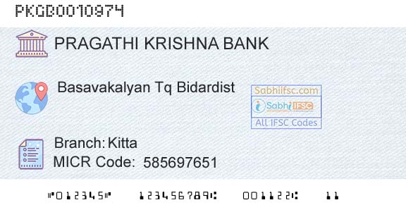 Karnataka Gramin Bank KittaBranch 