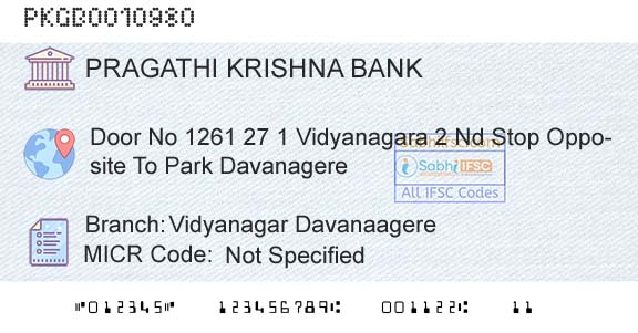 Karnataka Gramin Bank Vidyanagar DavanaagereBranch 