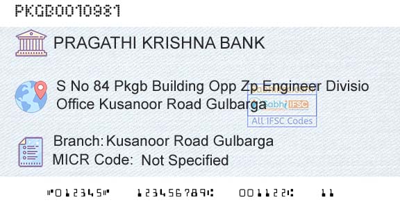 Karnataka Gramin Bank Kusanoor Road GulbargaBranch 