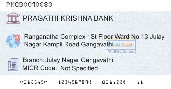 Karnataka Gramin Bank Julay Nagar GangavathiBranch 