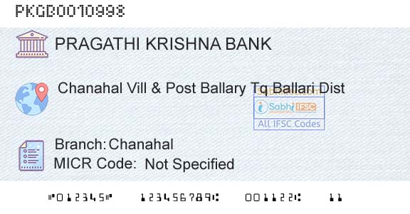 Karnataka Gramin Bank ChanahalBranch 