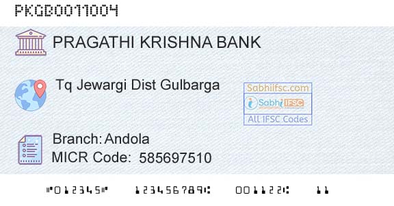 Karnataka Gramin Bank AndolaBranch 