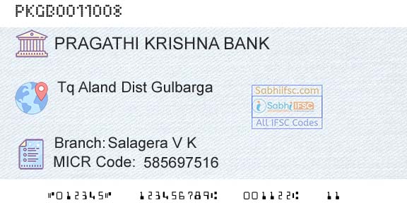 Karnataka Gramin Bank Salagera V K Branch 