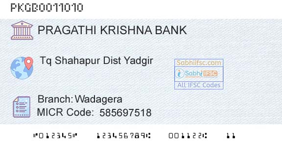 Karnataka Gramin Bank WadageraBranch 