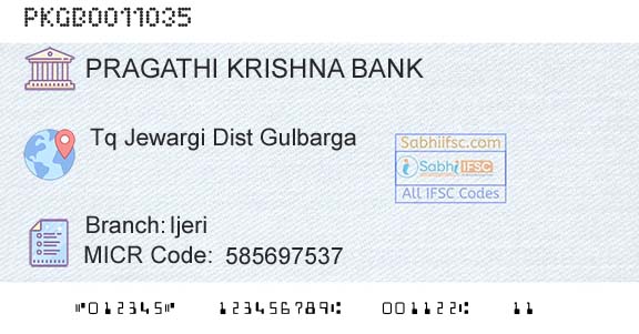 Karnataka Gramin Bank IjeriBranch 