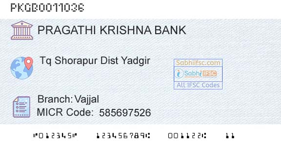 Karnataka Gramin Bank VajjalBranch 