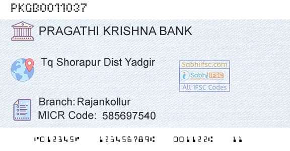 Karnataka Gramin Bank RajankollurBranch 
