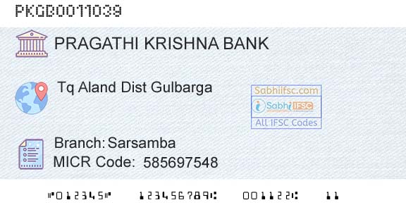 Karnataka Gramin Bank SarsambaBranch 