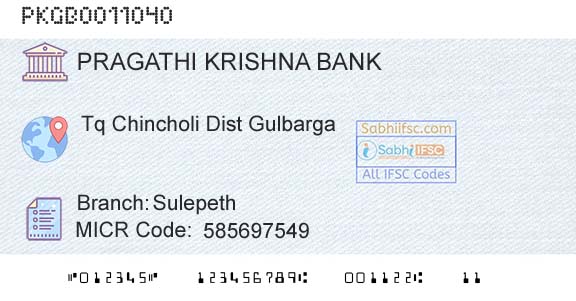 Karnataka Gramin Bank SulepethBranch 