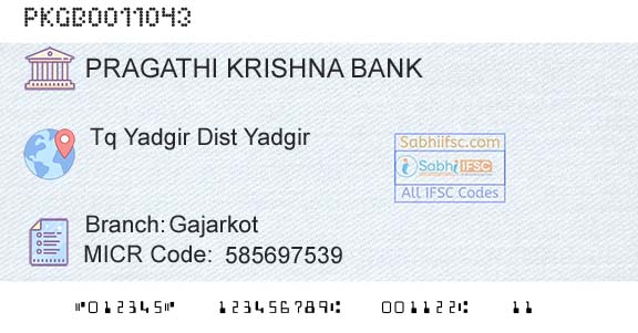 Karnataka Gramin Bank GajarkotBranch 
