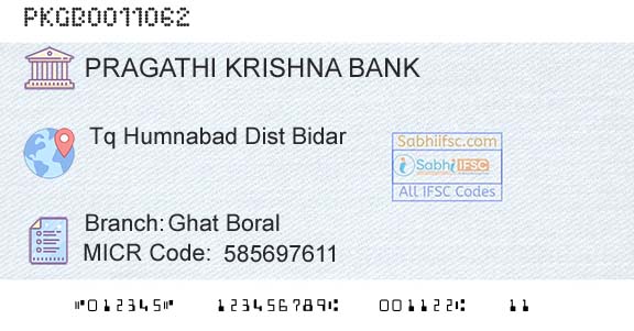Karnataka Gramin Bank Ghat BoralBranch 