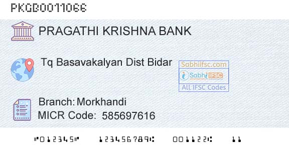 Karnataka Gramin Bank MorkhandiBranch 