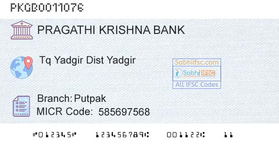 Karnataka Gramin Bank PutpakBranch 