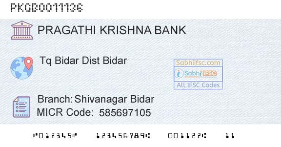 Karnataka Gramin Bank Shivanagar BidarBranch 