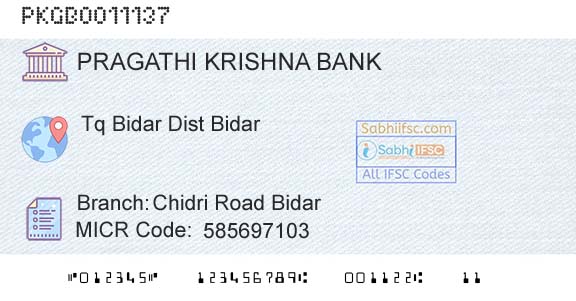 Karnataka Gramin Bank Chidri Road BidarBranch 