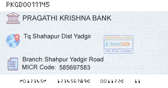 Karnataka Gramin Bank Shahpur Yadgir RoadBranch 