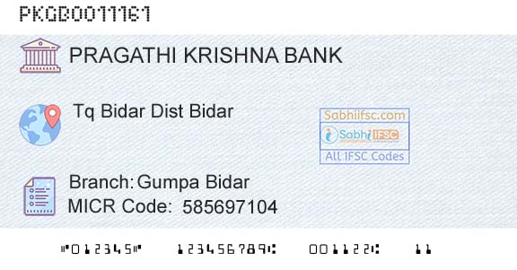 Karnataka Gramin Bank Gumpa BidarBranch 