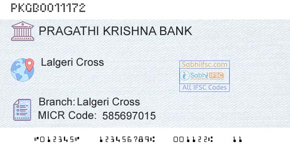 Karnataka Gramin Bank Lalgeri CrossBranch 