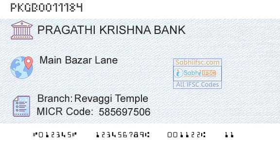 Karnataka Gramin Bank Revaggi TempleBranch 
