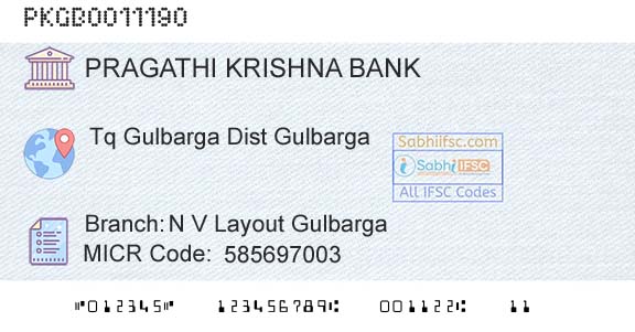 Karnataka Gramin Bank N V Layout GulbargaBranch 