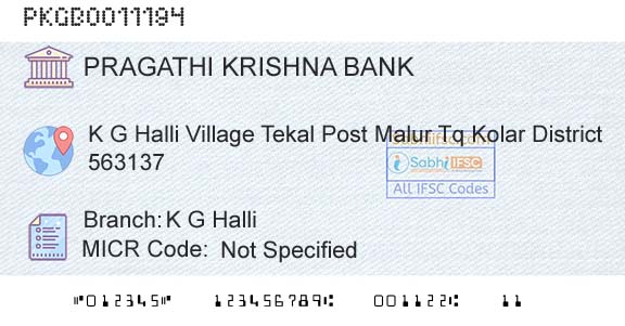 Karnataka Gramin Bank K G HalliBranch 