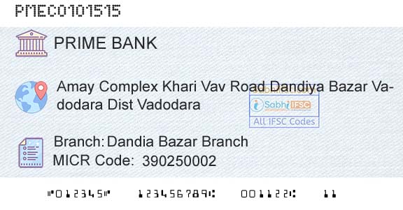 Prime Cooperative Bank Limited Dandia Bazar BranchBranch 