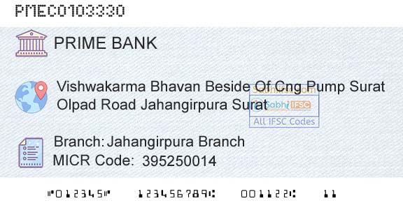 Prime Cooperative Bank Limited Jahangirpura BranchBranch 