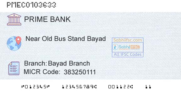 Prime Cooperative Bank Limited Bayad BranchBranch 