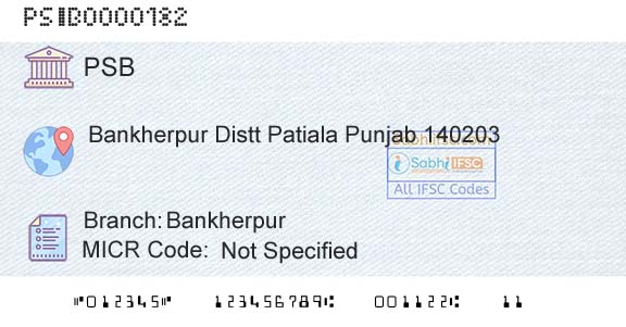 Punjab And Sind Bank BankherpurBranch 