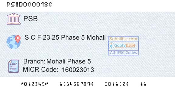 Punjab And Sind Bank Mohali Phase 5Branch 