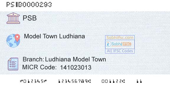 Punjab And Sind Bank Ludhiana Model TownBranch 