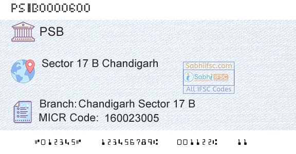 Punjab And Sind Bank Chandigarh Sector 17 BBranch 