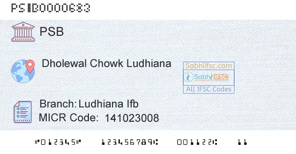 Punjab And Sind Bank Ludhiana IfbBranch 
