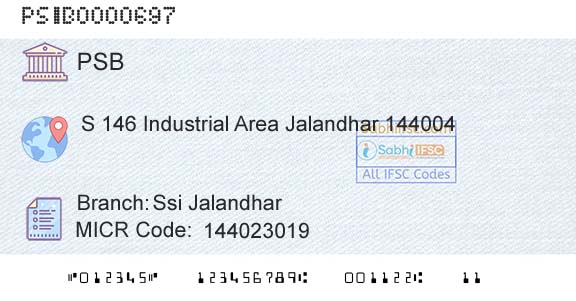 Punjab And Sind Bank Ssi JalandharBranch 