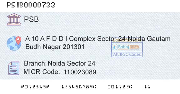 Punjab And Sind Bank Noida Sector 24 Branch 