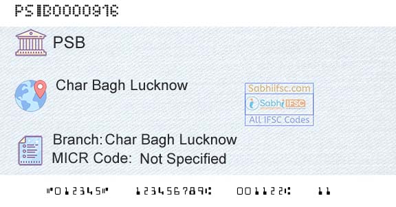 Punjab And Sind Bank Char Bagh LucknowBranch 