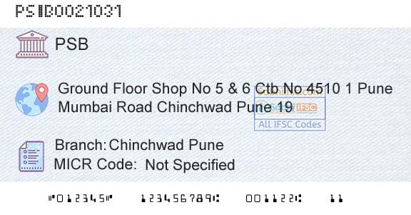 Punjab And Sind Bank Chinchwad PuneBranch 