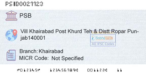 Punjab And Sind Bank KhairabadBranch 