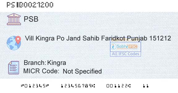 Punjab And Sind Bank KingraBranch 