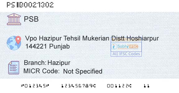 Punjab And Sind Bank HazipurBranch 