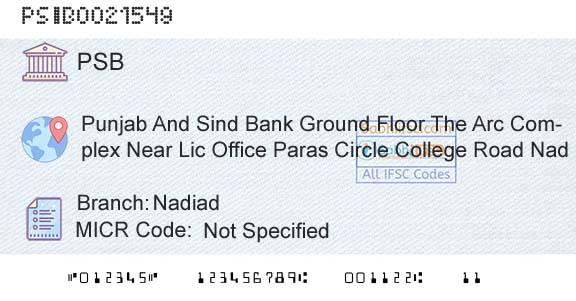 Punjab And Sind Bank NadiadBranch 