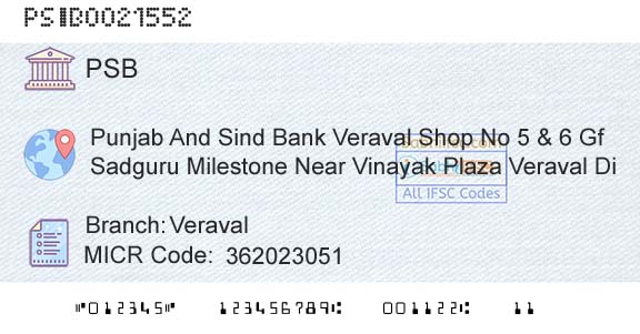 Punjab And Sind Bank VeravalBranch 
