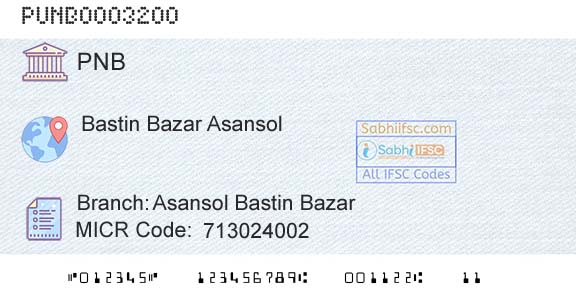 Punjab National Bank Asansol Bastin BazarBranch 
