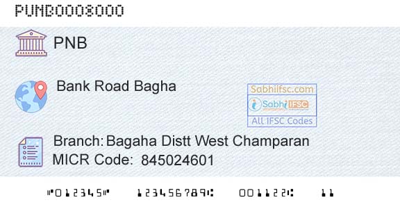 Punjab National Bank Bagaha Distt West ChamparanBranch 