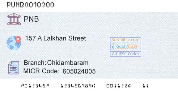 Punjab National Bank ChidambaramBranch 