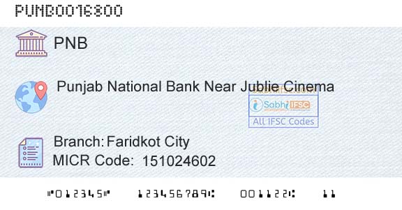 Punjab National Bank Faridkot CityBranch 