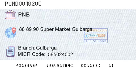 Punjab National Bank GulbargaBranch 